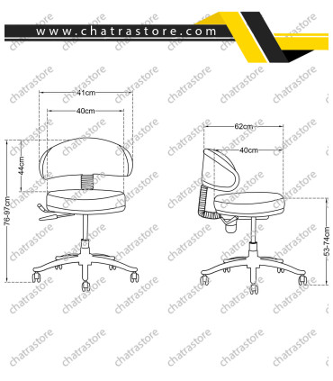 صندلی آزمایشگاهی تیکاند مدل T14-P