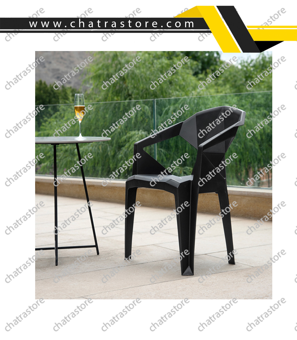 صندلی پلاستیکی پولاد مدل F-22 (بسته 6عددی)