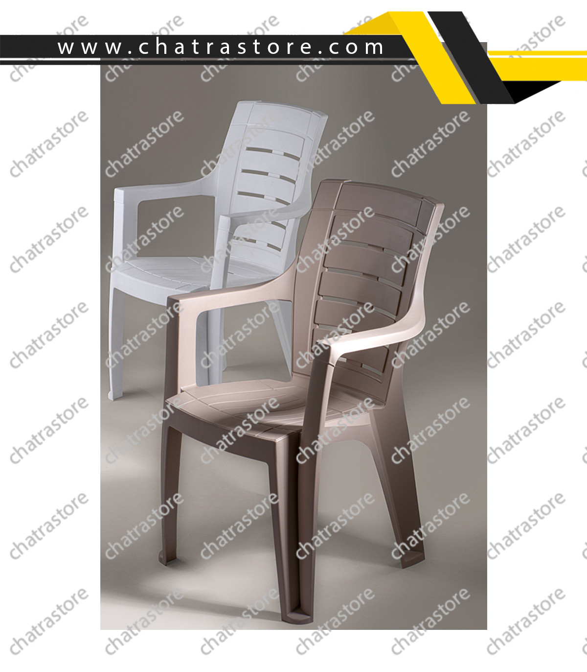 صندلی پلاستیکی پولاد - مدل دالتون زبرا