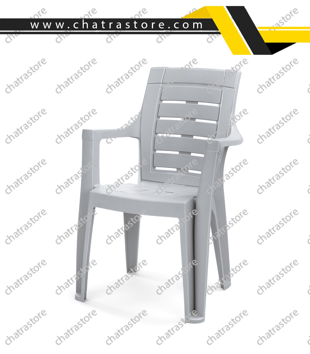 صندلی پلاستیکی پولاد مدل دالتون زبرا(بسته 6عددی)