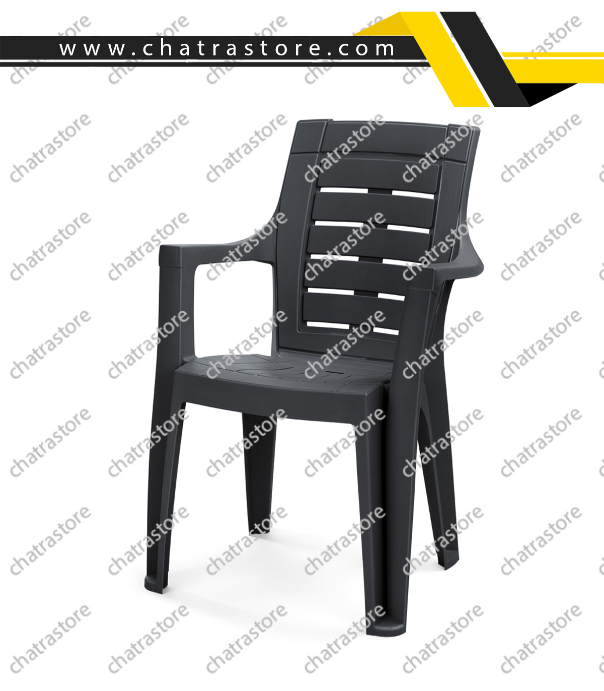 صندلی پلاستیکی پولاد مدل دالتون زبرا(بسته 6عددی)