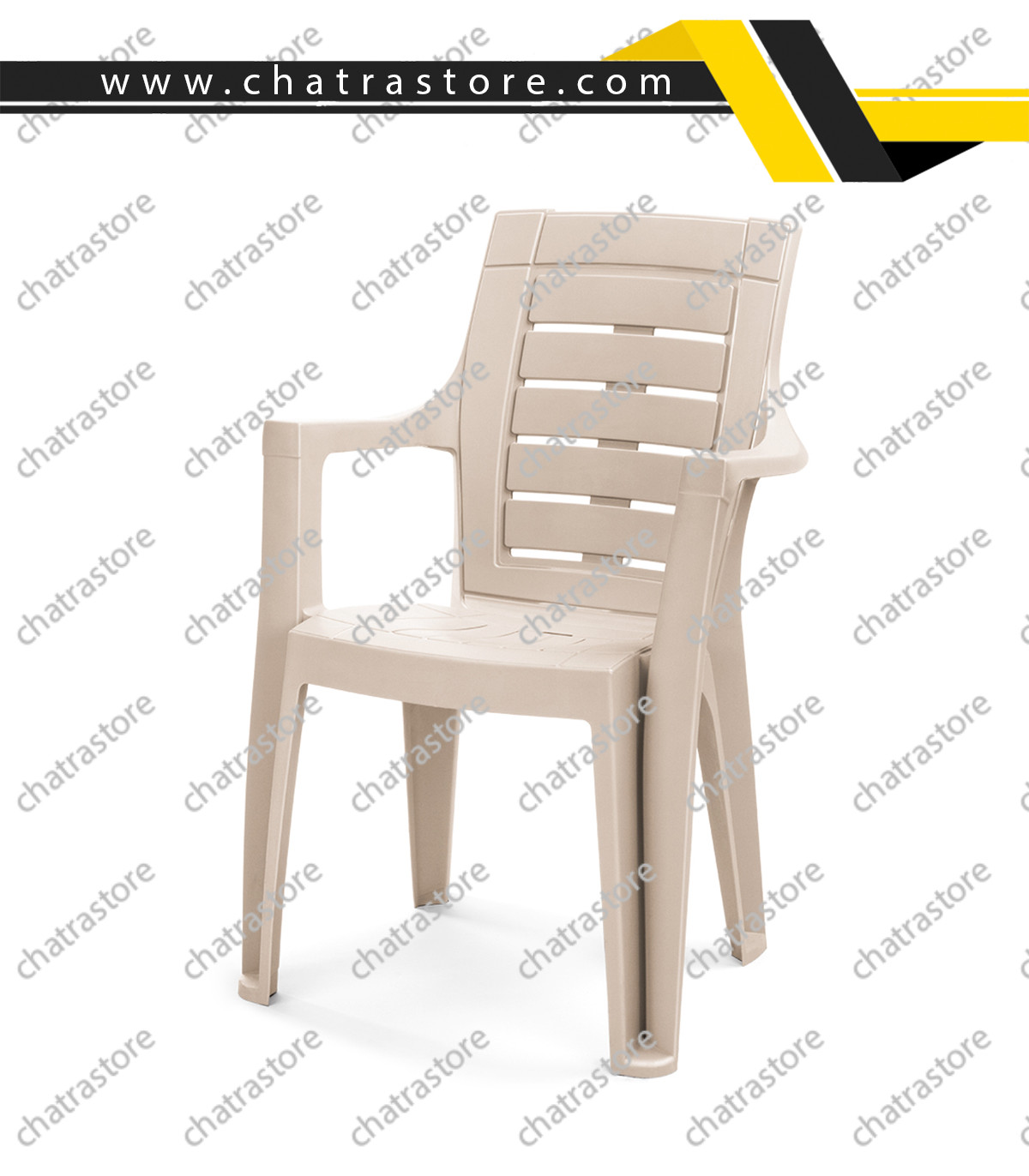 صندلی پلاستیکی پولاد مدل دالتون زبرا(بسته 6عددی)