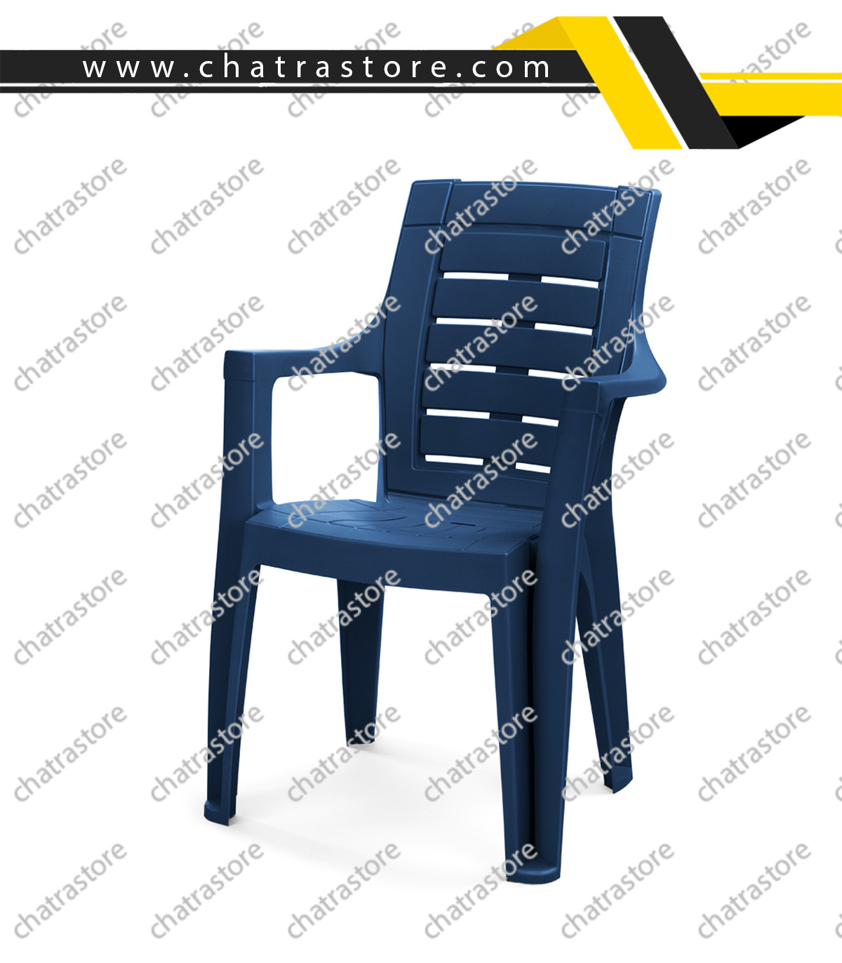 صندلی پلاستیکی پولاد مدل دالتون زبرا(بسته 6عددی)