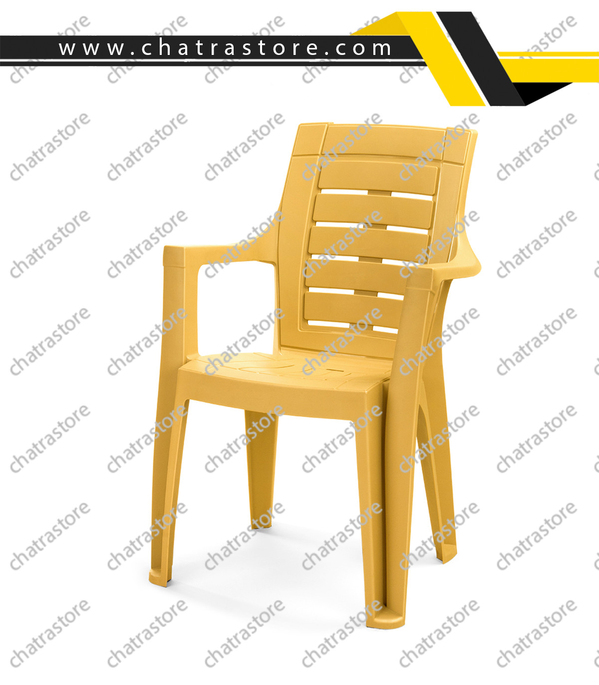 صندلی پلاستیکی پولاد مدل دالتون زبرا(بسته 6عددی)