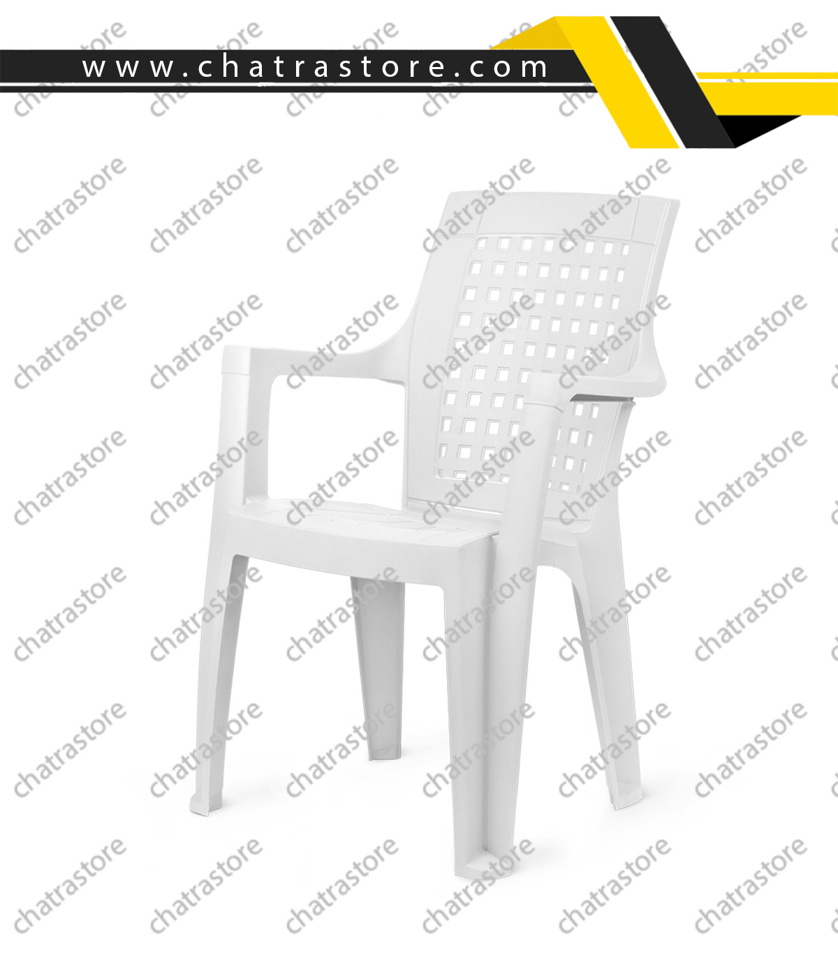 صندلی پلاستیکی پولاد مدل دالتون شطرنجی(بسته 6عددی)