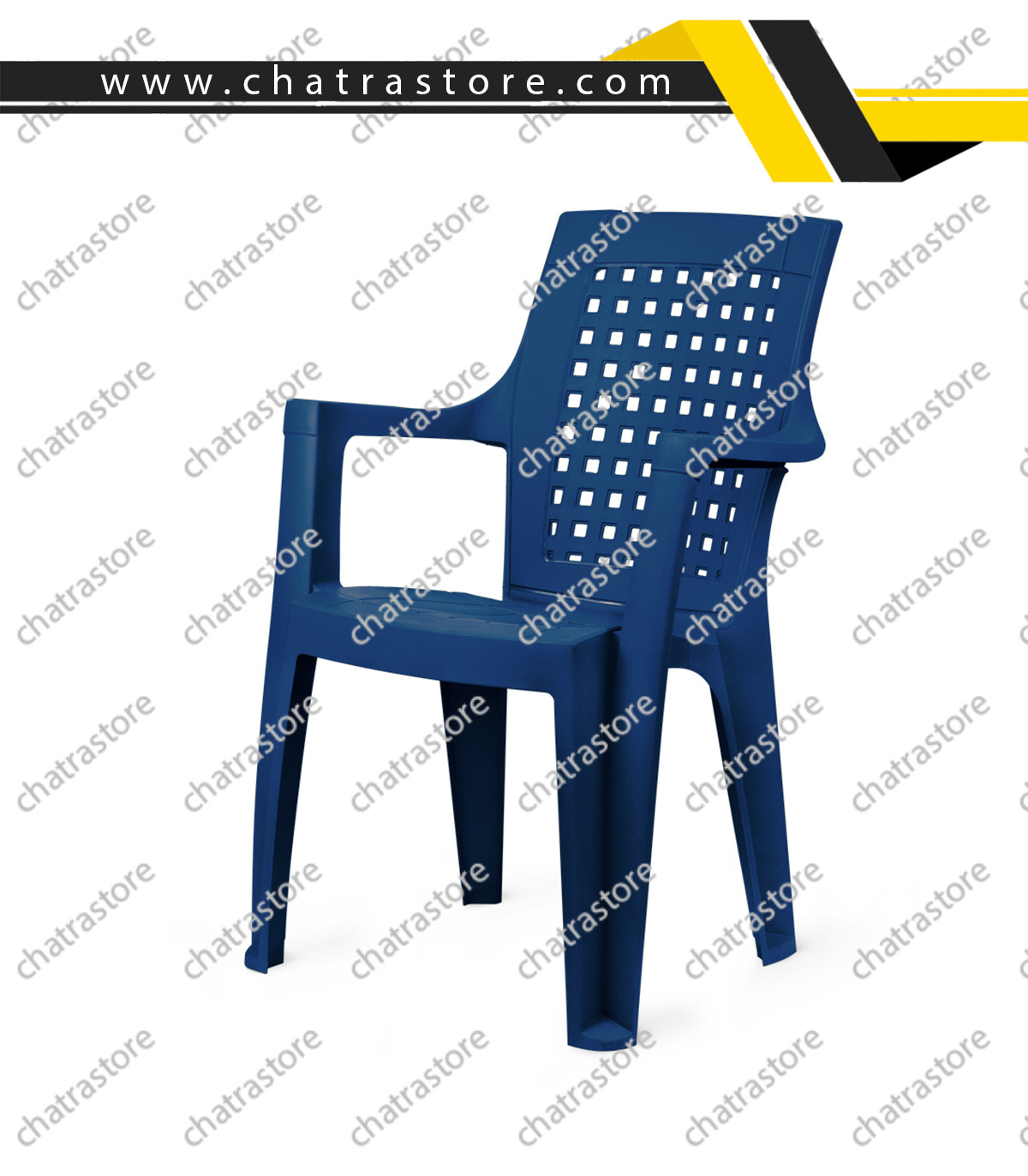 صندلی پلاستیکی پولاد مدل دالتون شطرنجی(بسته 6عددی)