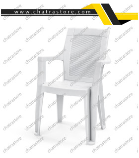 صندلی پلاستیکی پولاد - مدل دالتون حصیری