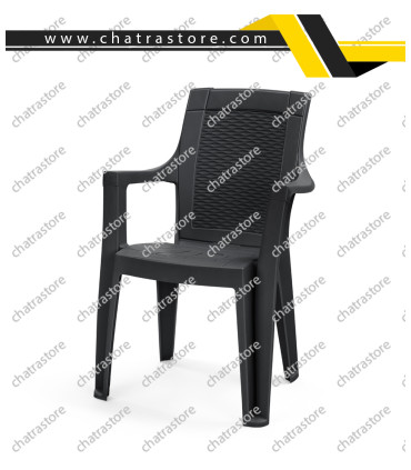 صندلی پلاستیکی پولاد - مدل دالتون حصیری