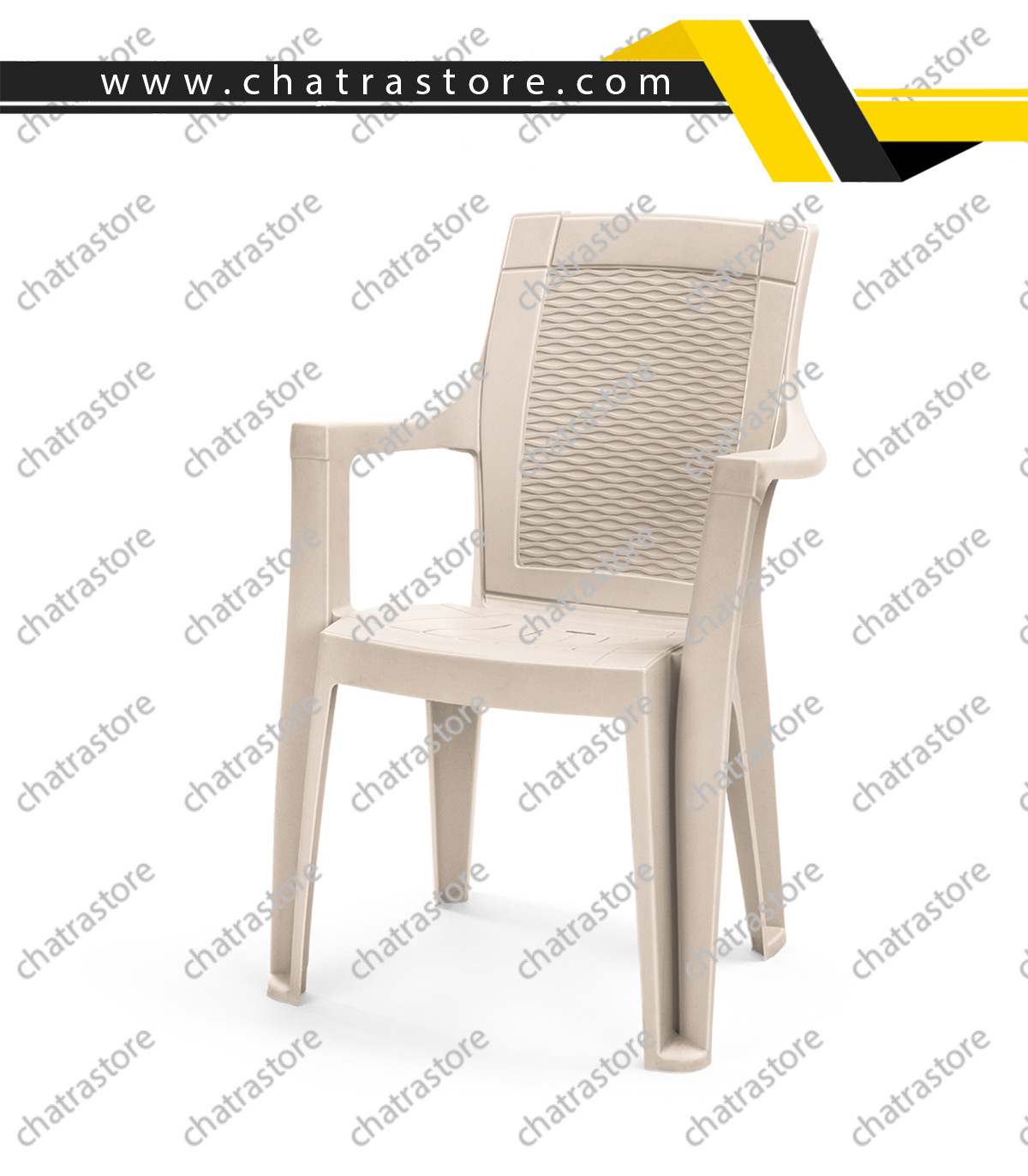 صندلی پلاستیکی پولاد - مدل دالتون حصیری