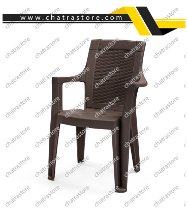 صندلی پلاستیکی پولاد - مدل دالتون حصیری