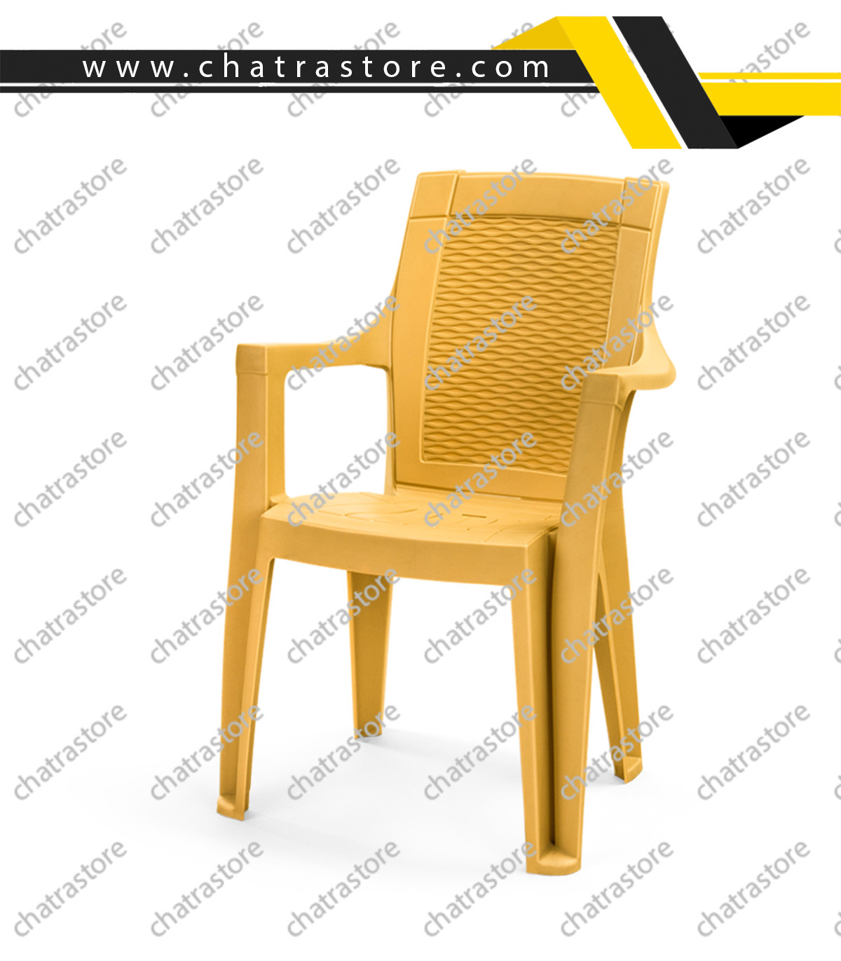 صندلی پلاستیکی پولاد - مدل دالتون حصیری