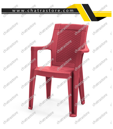 صندلی پلاستیکی پولاد - مدل دالتون حصیری