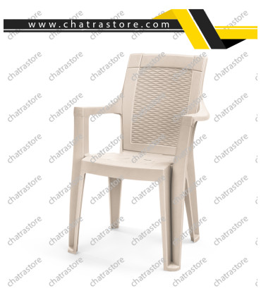 صندلی پلاستیکی پولاد مدل دالتون حصیری(بسته 6عددی)