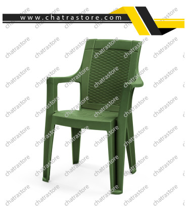 صندلی پلاستیکی پولاد مدل دالتون حصیری(بسته 6عددی)