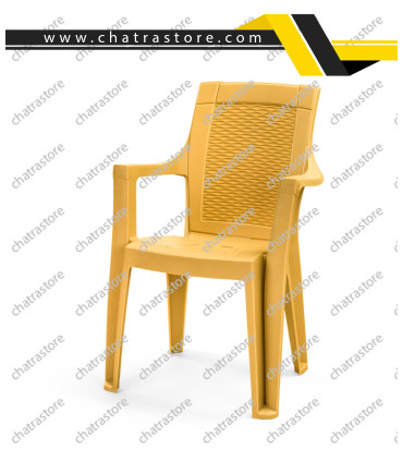 صندلی پلاستیکی پولاد مدل دالتون حصیری(بسته 6عددی)