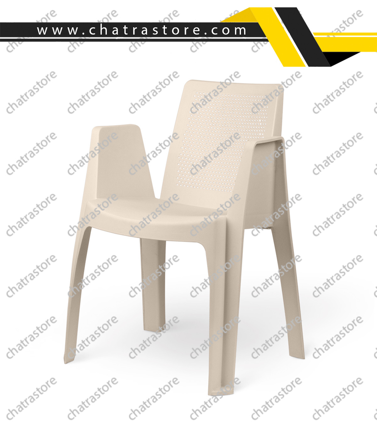 صندلی پلاستیکی پولاد - مدل ملینا نگینی