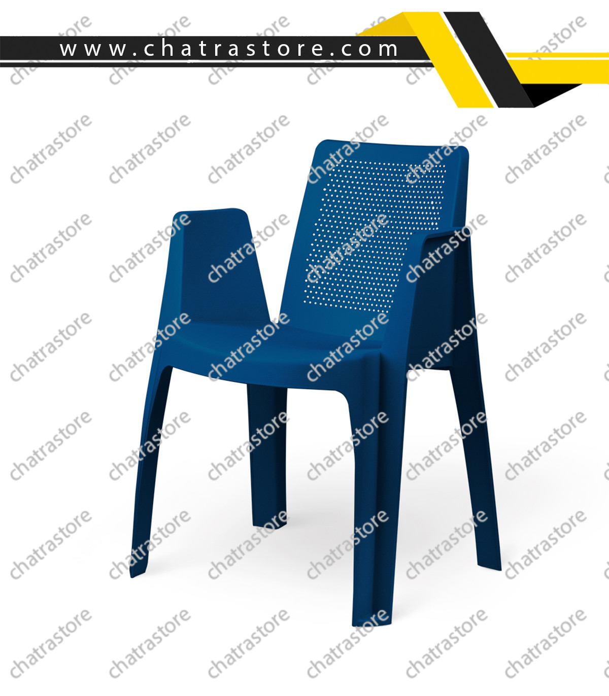 صندلی پلاستیکی پولاد - مدل ملینا نگینی