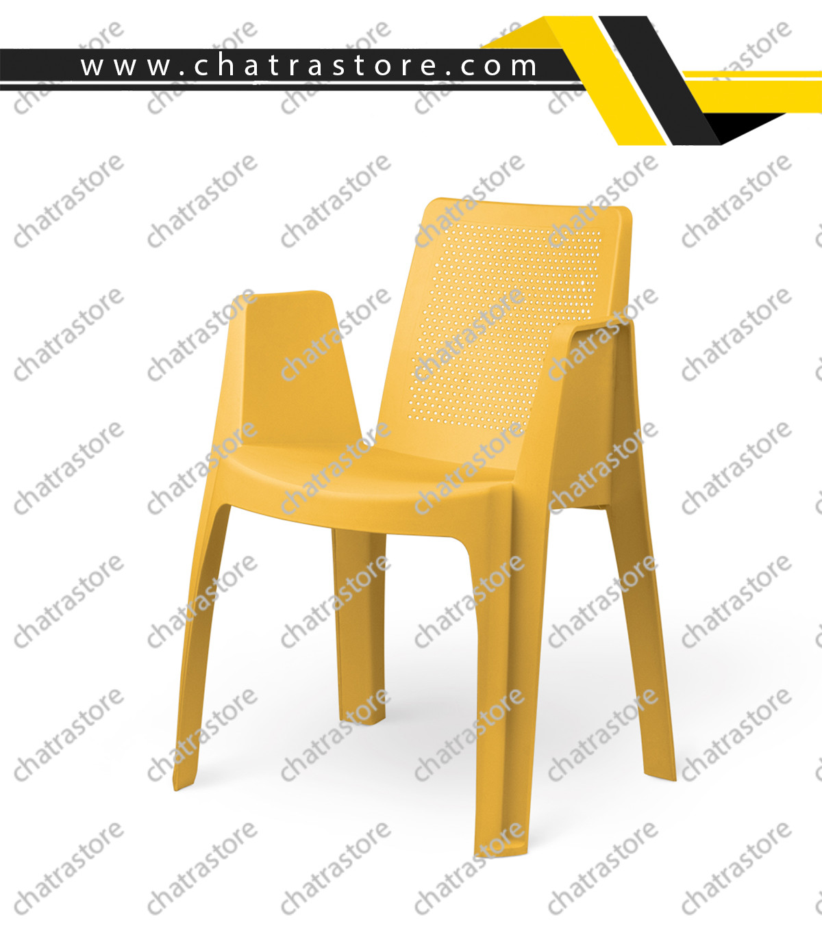 صندلی پلاستیکی پولاد - مدل ملینا نگینی