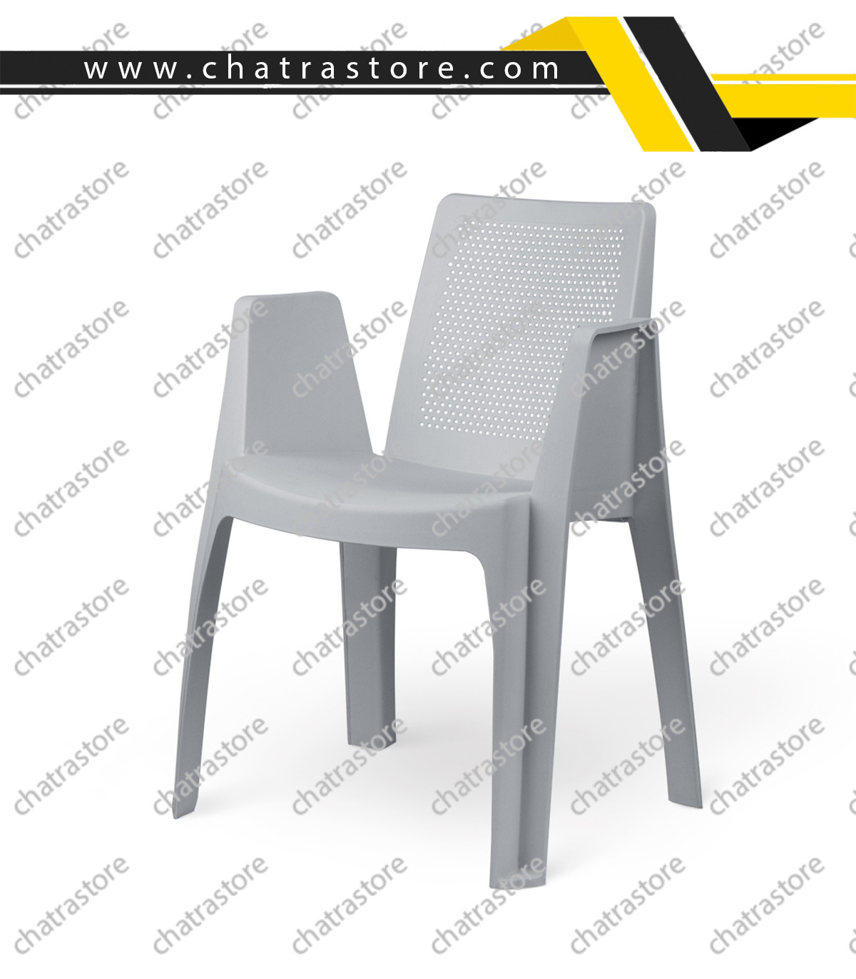 صندلی پلاستیکی پولاد - مدل ملینا نگینی(بسته6عددی)