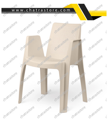 صندلی پلاستیکی پولاد - مدل ملینا نگینی(بسته6عددی)