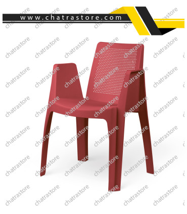 صندلی پلاستیکی پولاد - مدل ملینا نگینی(بسته6عددی)