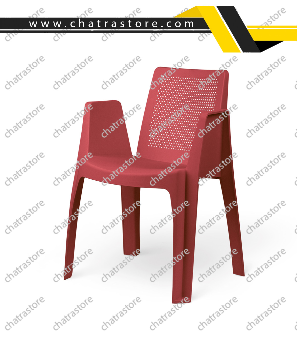 صندلی پلاستیکی پولاد - مدل ملینا نگینی(بسته6عددی)