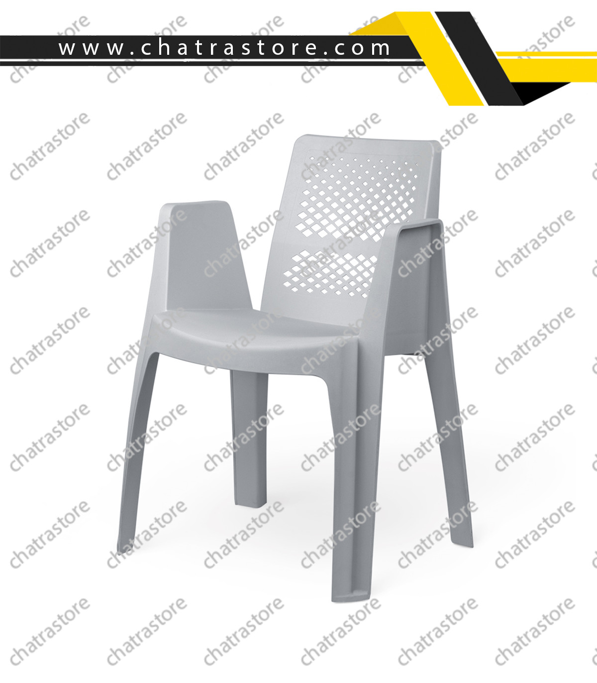 صندلی پلاستیکی پولاد - مدل ملینا الماسی