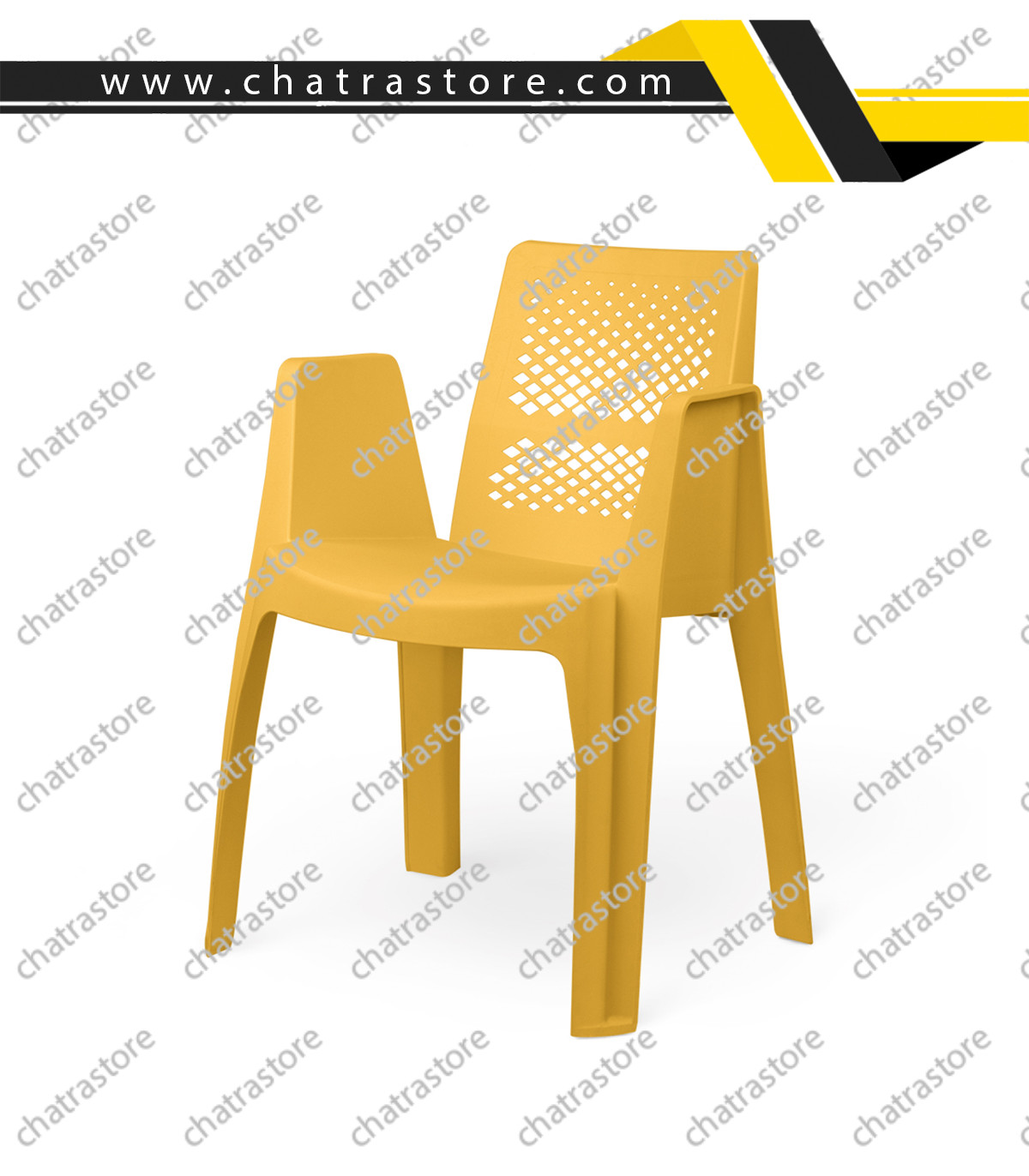 صندلی پلاستیکی پولاد - مدل ملینا الماسی