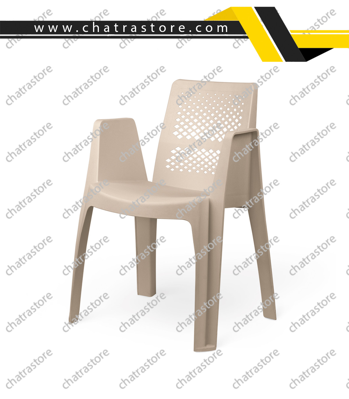 صندلی پلاستیکی پولاد مدل ملینا الماسی(بسته 6عددی)