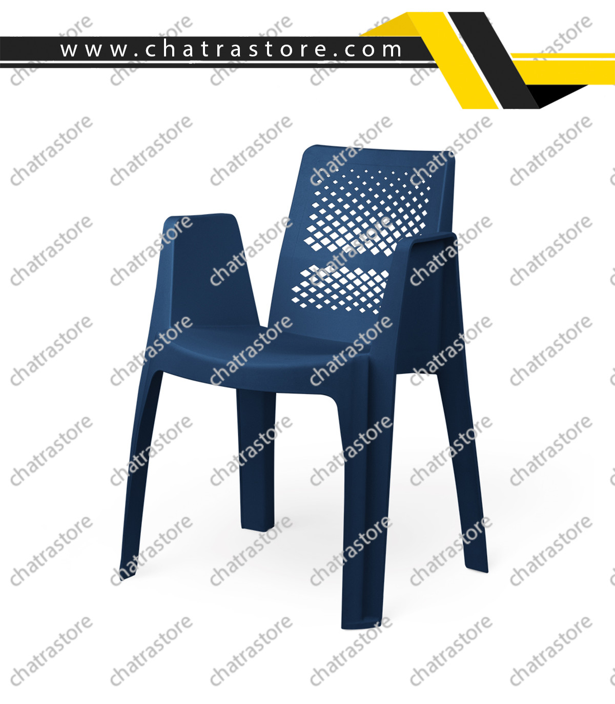 صندلی پلاستیکی پولاد مدل ملینا الماسی(بسته 6عددی)