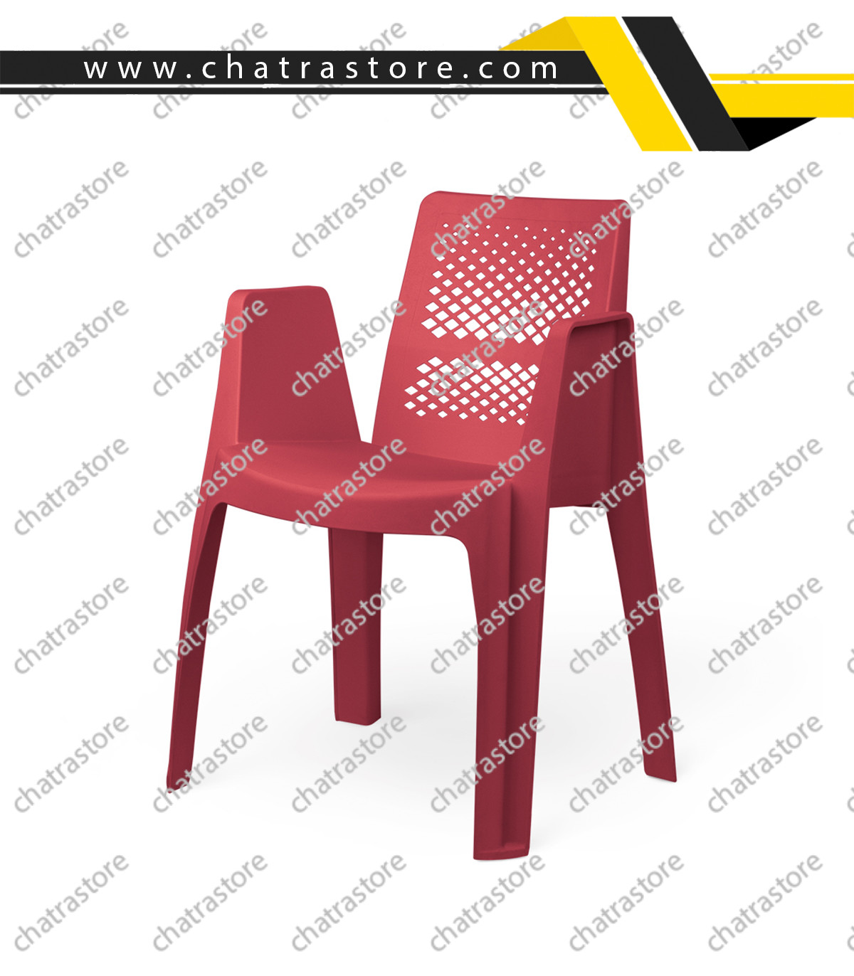 صندلی پلاستیکی پولاد مدل ملینا الماسی(بسته 6عددی)