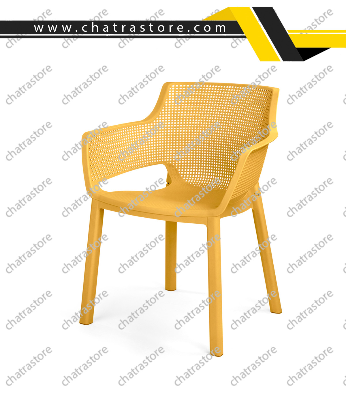 صندلی پلاستیکی پولاد مدل تیارا (بسته 4عددی)