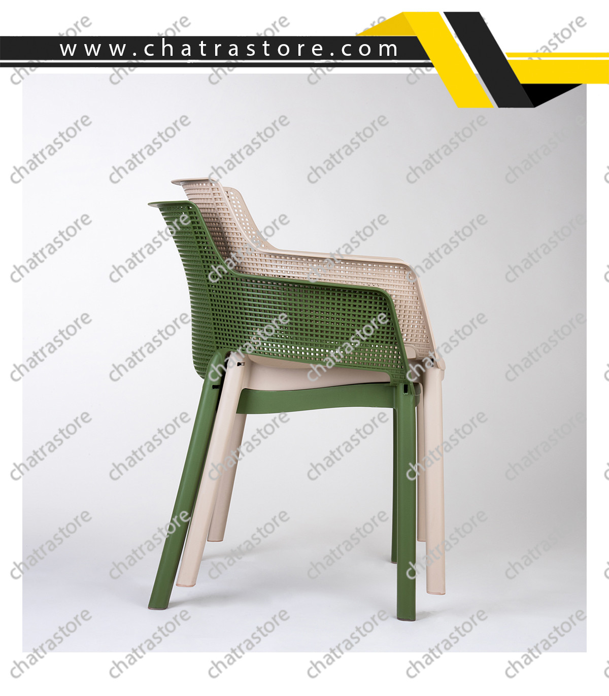 صندلی پلاستیکی پولاد مدل تیارا (بسته 4عددی)