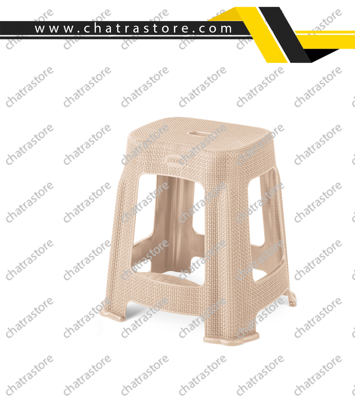 چهارپایه حصیری متوسط پله دار پولاد (بسته 6عددی)