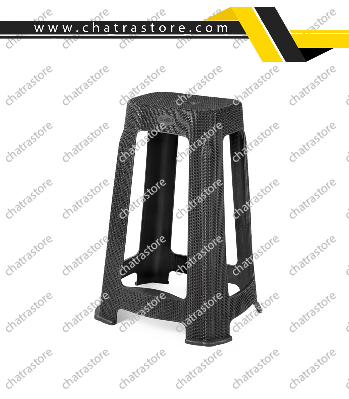 چهارپایه بلند پله دار حصیری پولاد(بسته 6عددی)