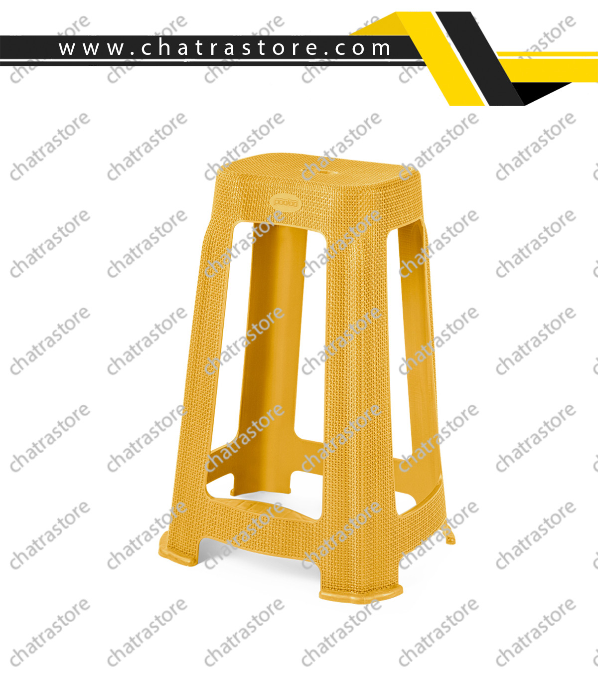 چهارپایه بلند پله دار حصیری پولاد(بسته 6عددی)