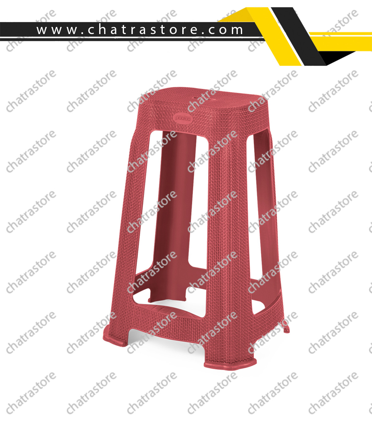 چهارپایه بلند پله دار حصیری پولاد(بسته 6عددی)