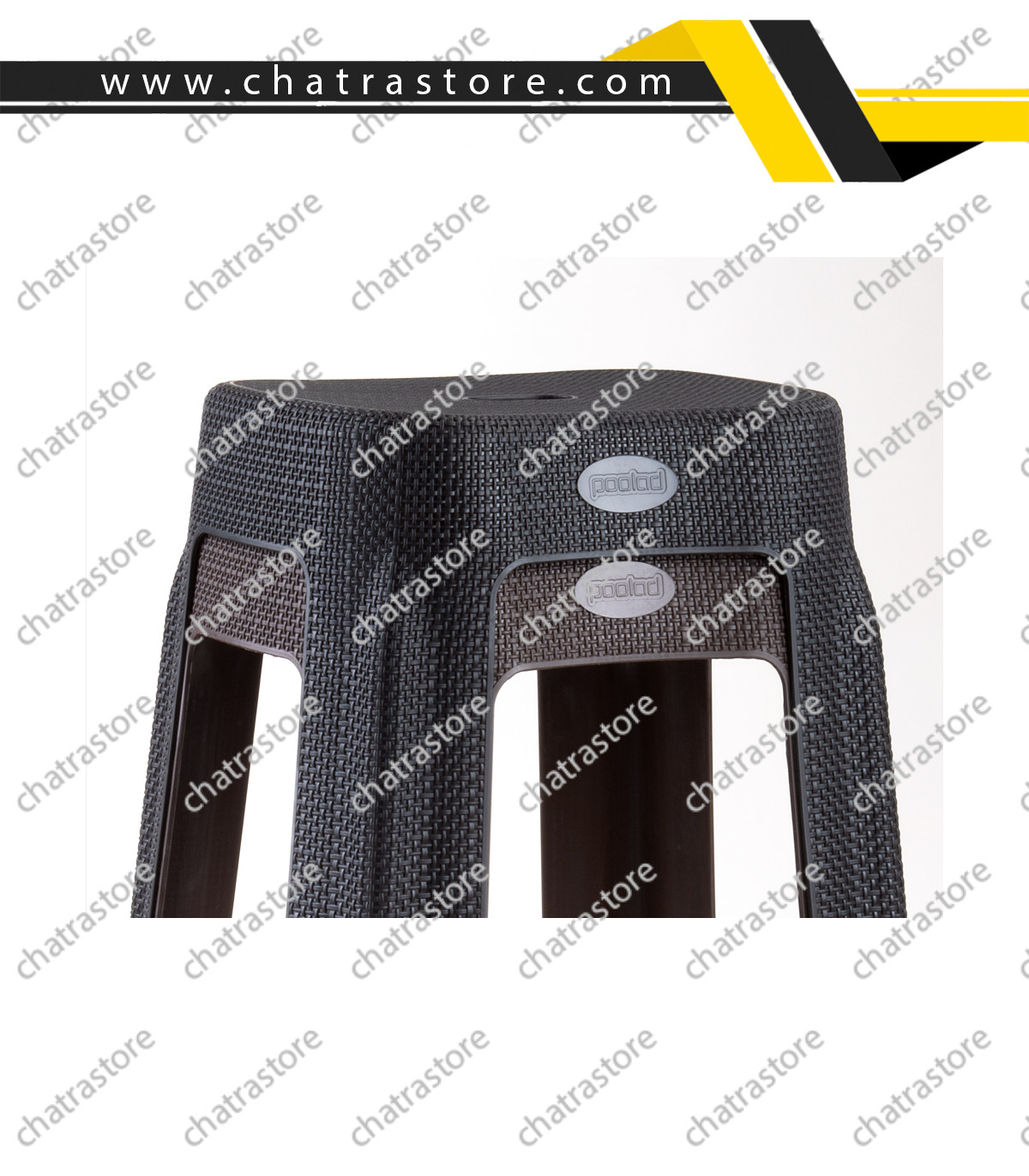 چهارپایه بلند پله دار حصیری پولاد(بسته 6عددی)