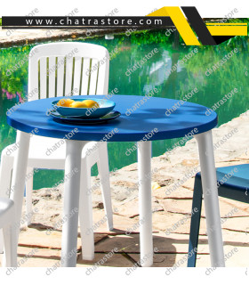 میز گرد پلیمری پولاد مدل لیرا