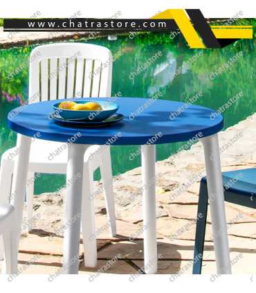 میز گرد پلیمری پولاد مدل لیرا