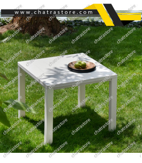 میز مربع پلیمری پولاد مدل جاسمین 4 نفره