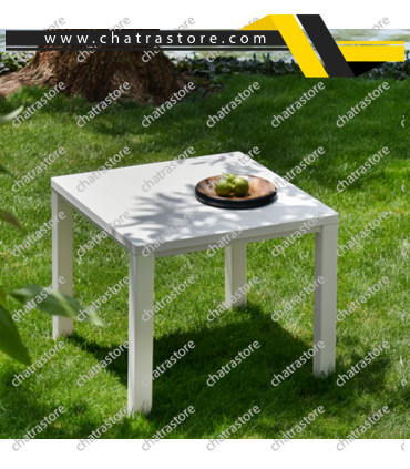 میز مربع پلیمری پولاد مدل جاسمین 4 نفره