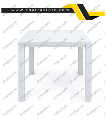 میز مربع پلیمری پولاد مدل جاسمین 4 نفره