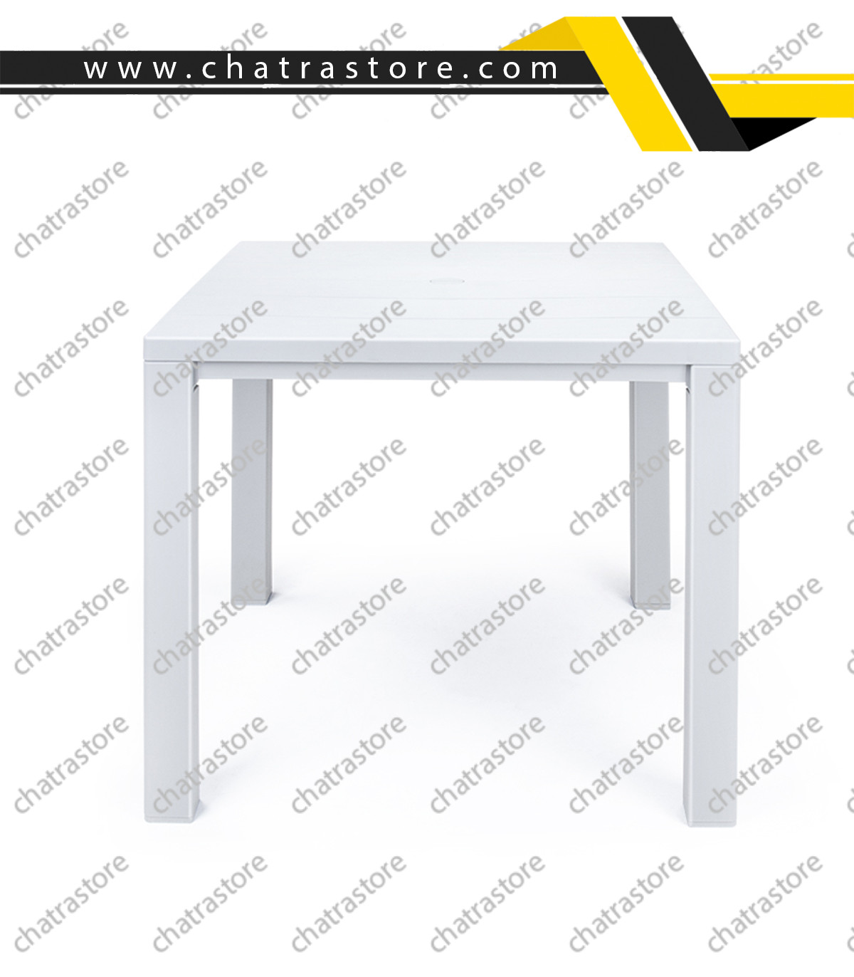 میز مربع پلیمری پولاد مدل جاسمین 4 نفره