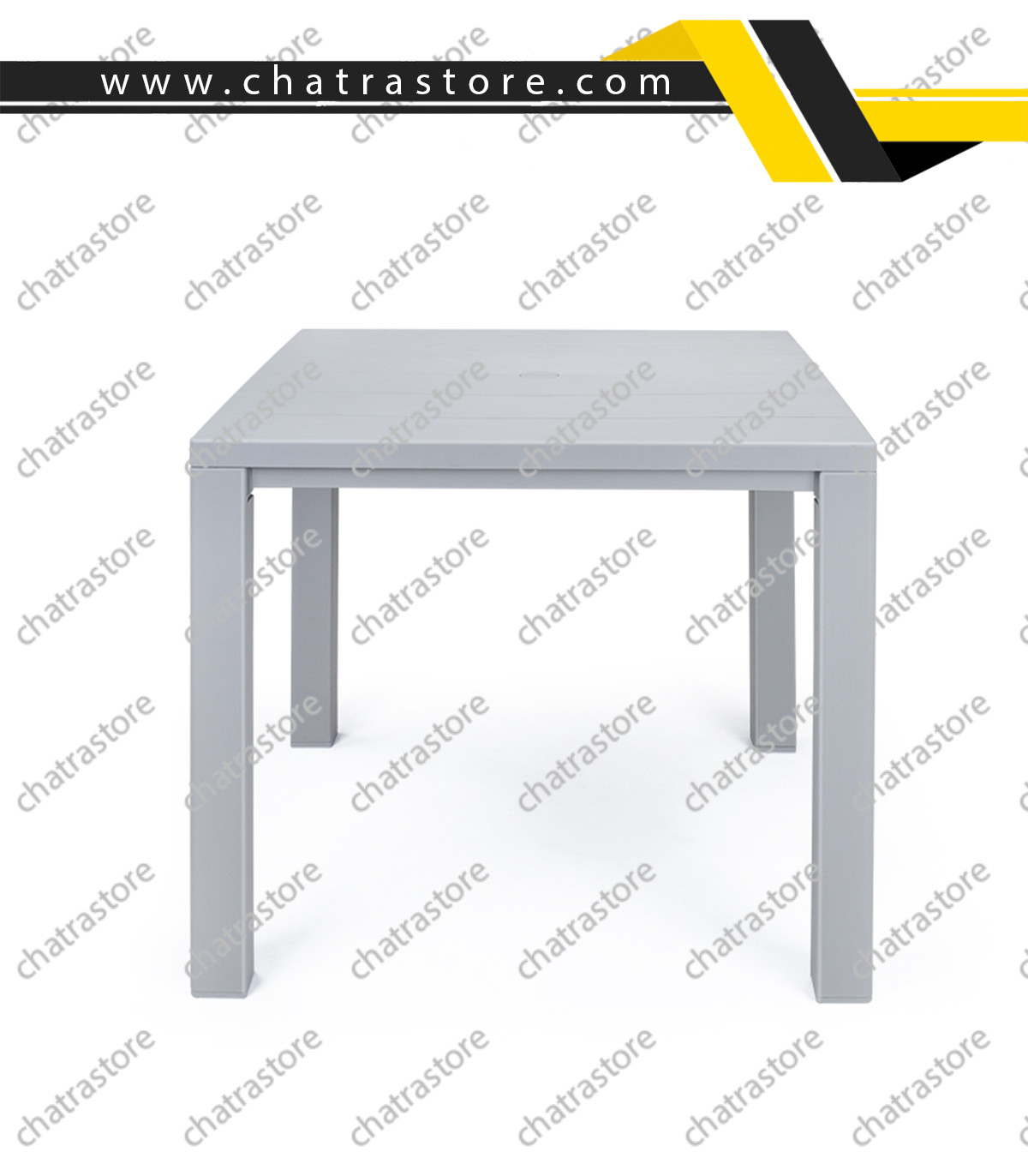 میز مربع پلیمری پولاد مدل جاسمین 4 نفره