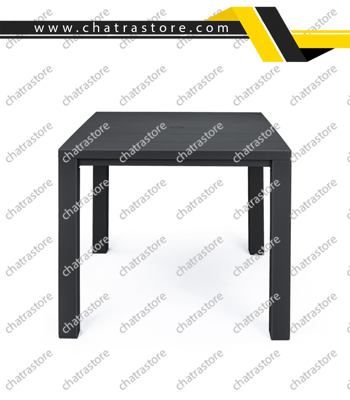 میز مربع پلیمری پولاد مدل جاسمین 4 نفره