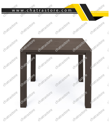 میز مربع پلیمری پولاد مدل جاسمین 4 نفره