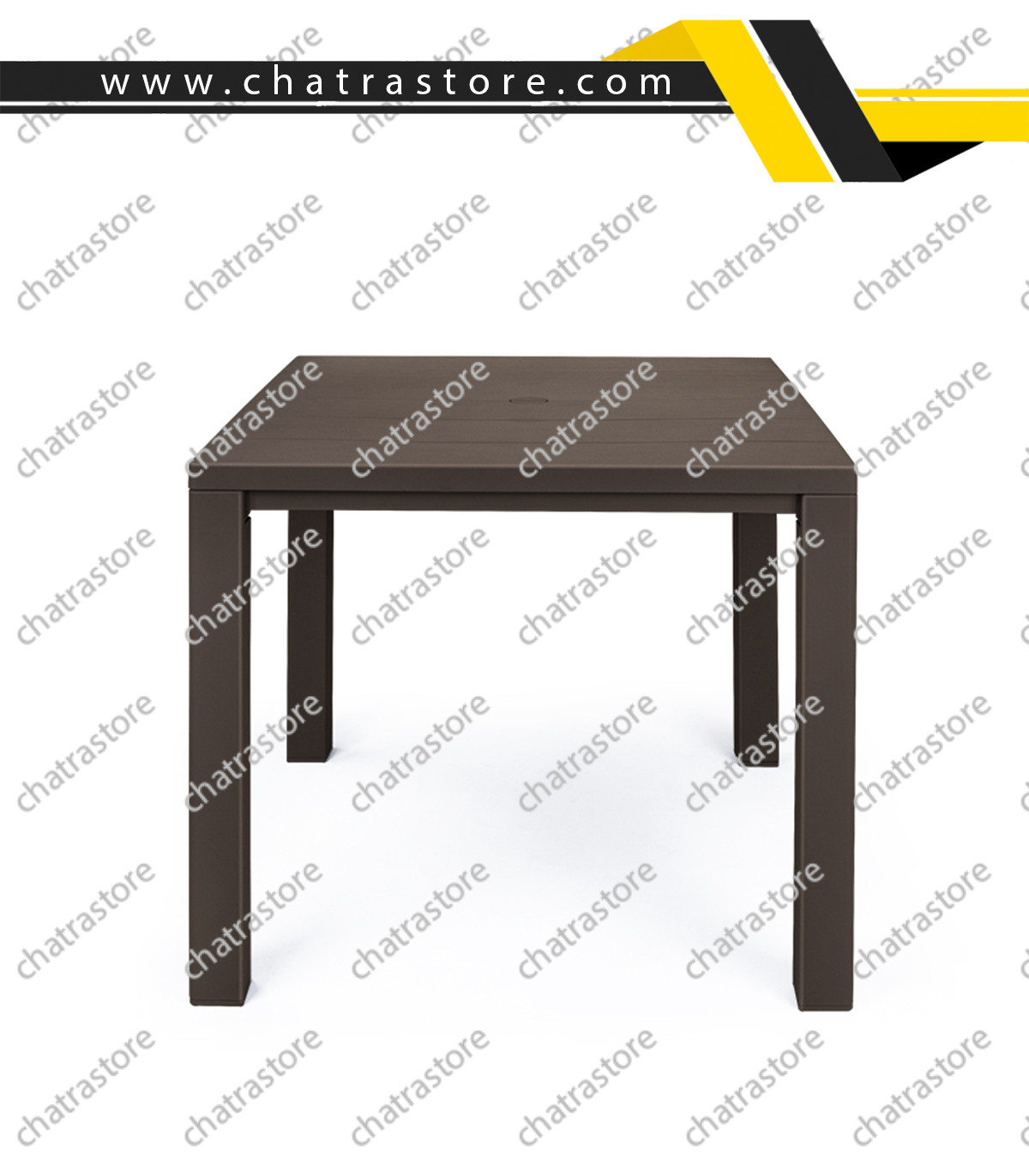 میز مربع پلیمری پولاد مدل جاسمین 4 نفره