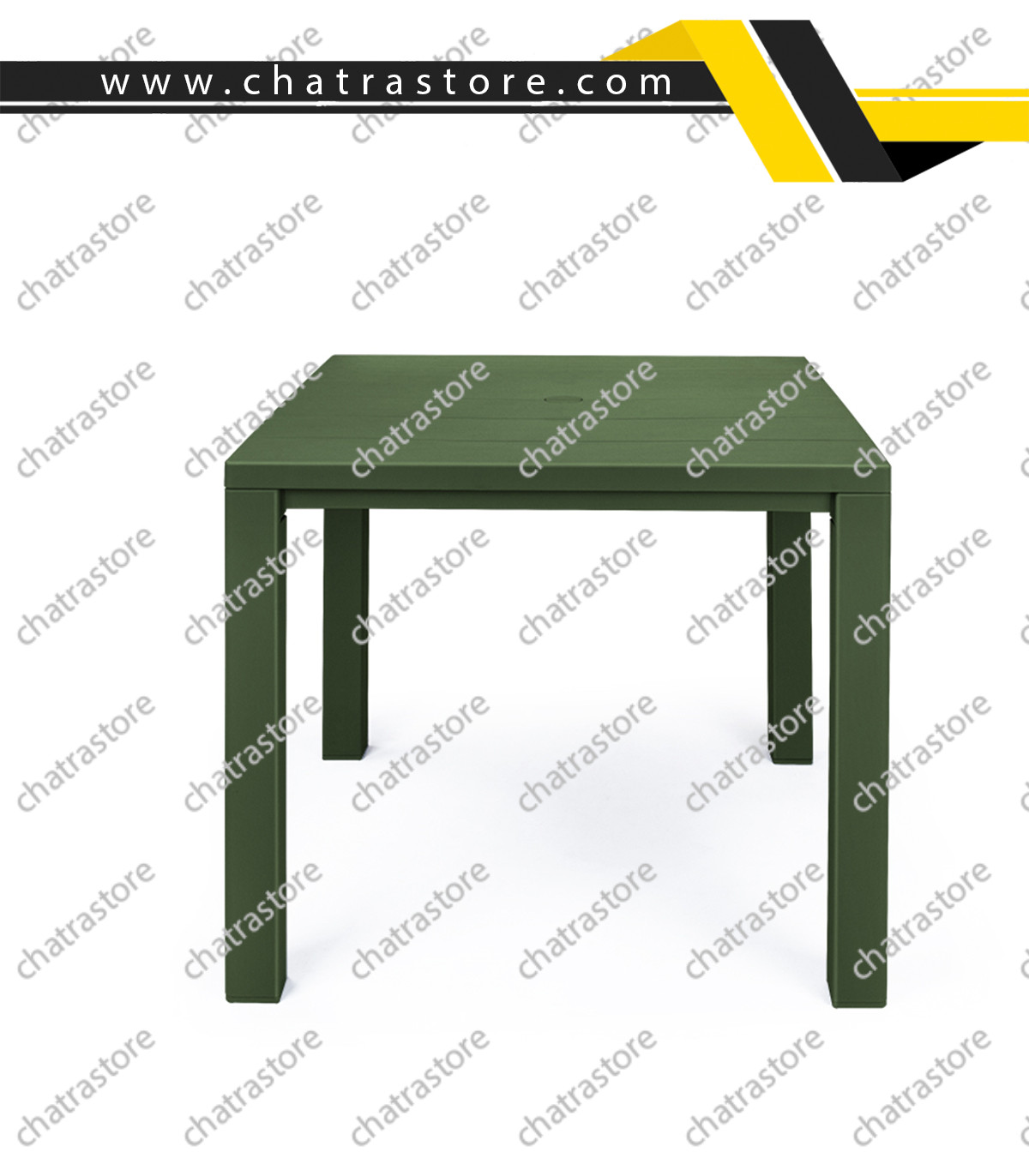 میز مربع پلیمری پولاد مدل جاسمین 4 نفره