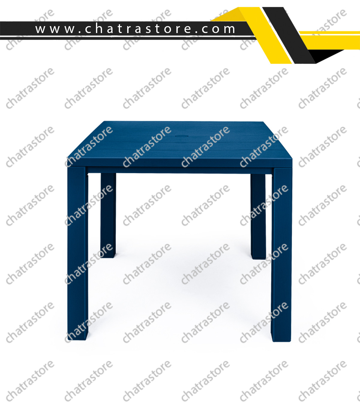 میز مربع پلیمری پولاد مدل جاسمین 4 نفره